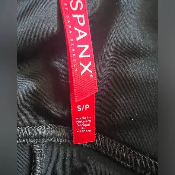 Spanx Faux Leather Black Leggings, S - Picture 8 of 10